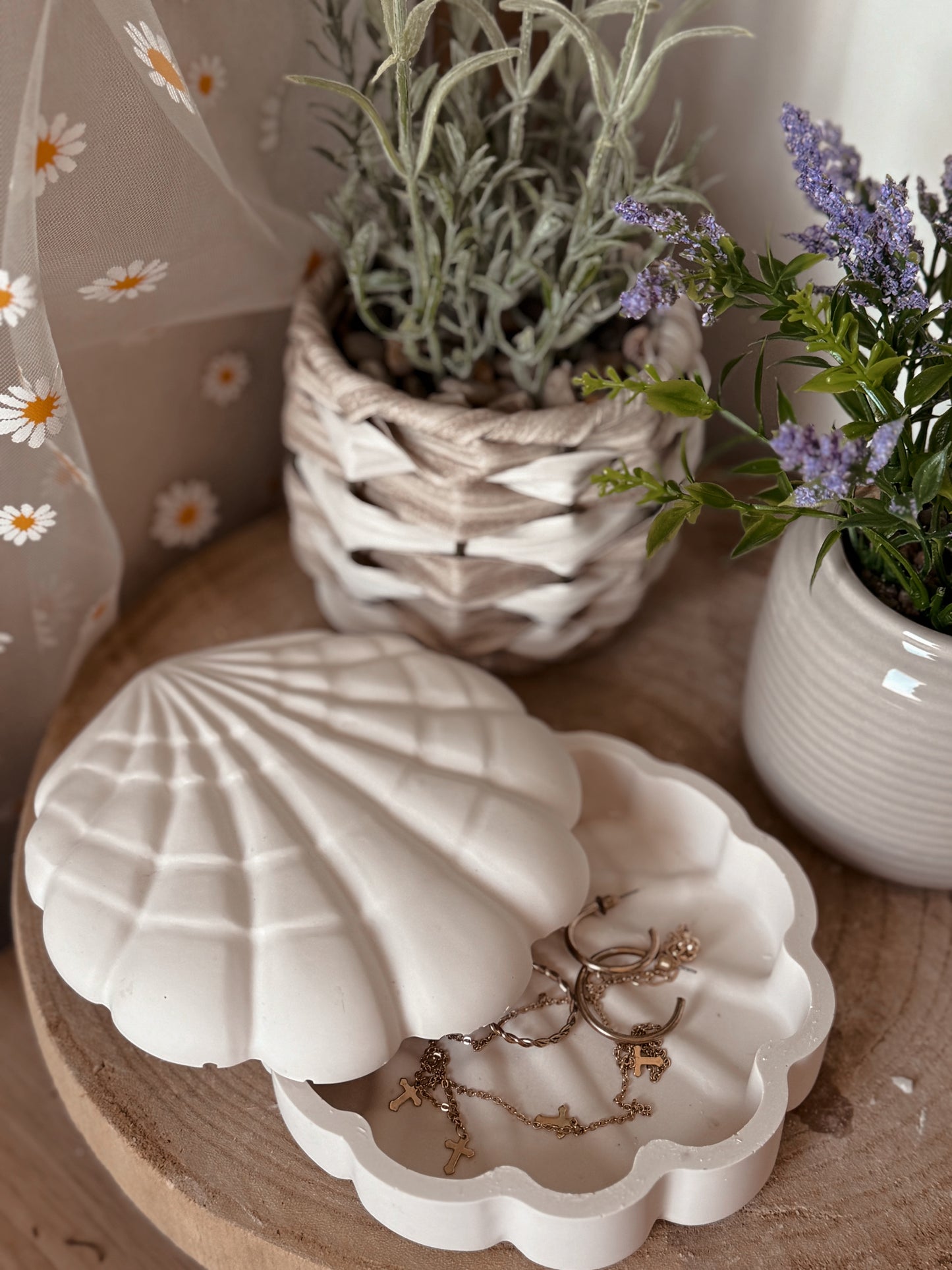 Vide poche coquillage fait main en jesmonite