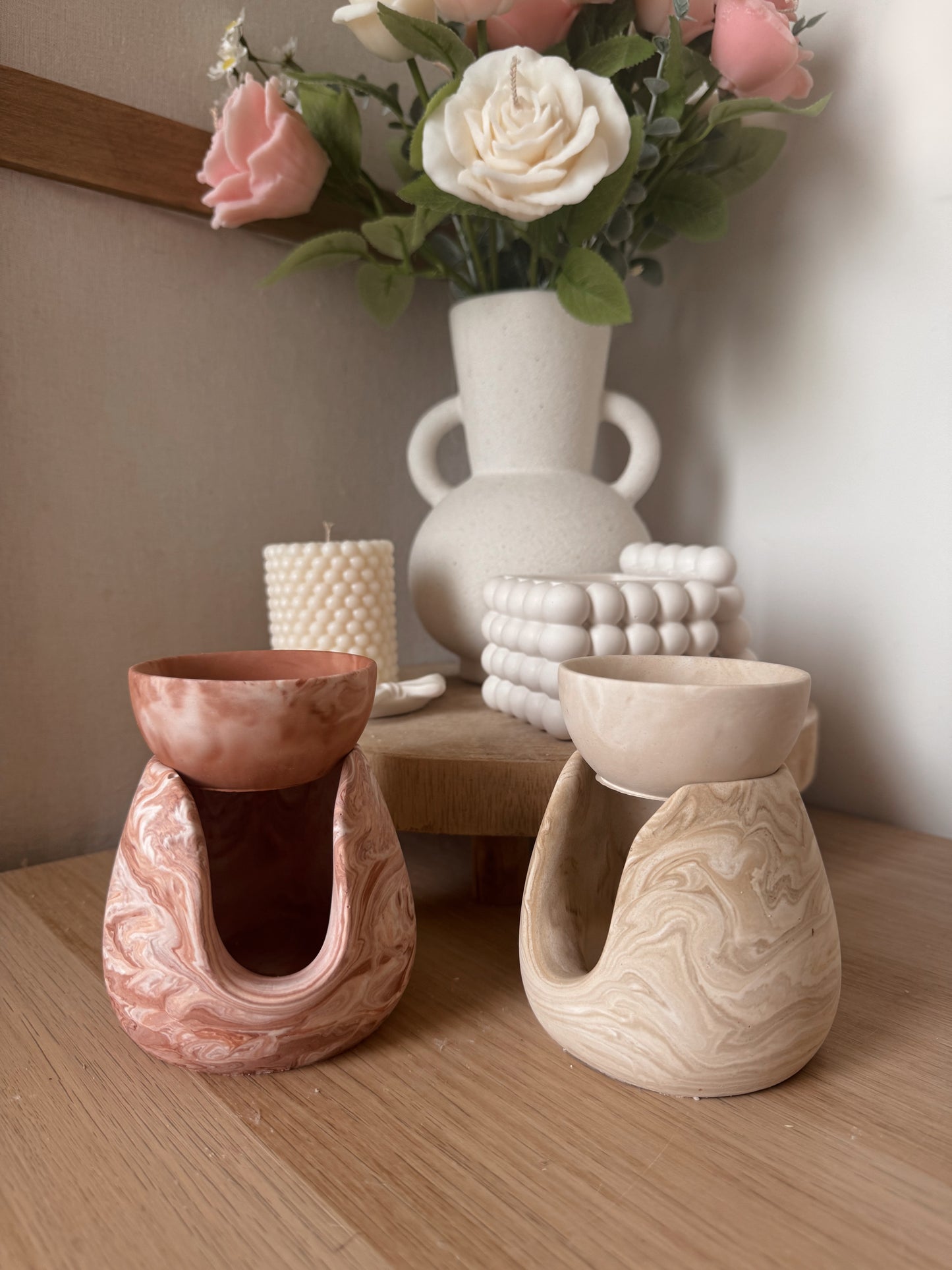 Coffret diffuseur fait main en jesmonite et fondant parfumés