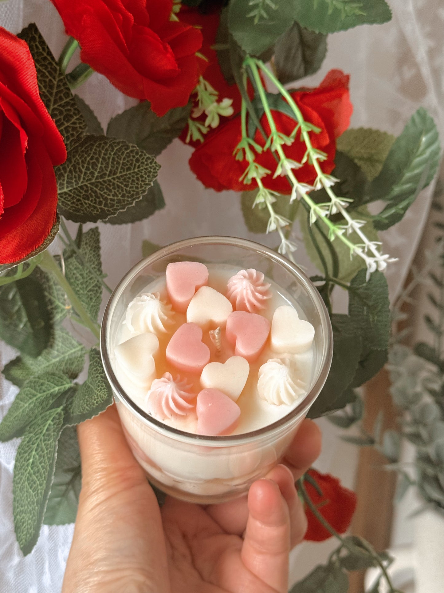 Bougie en verre Sugar love parfum pomme d’amour