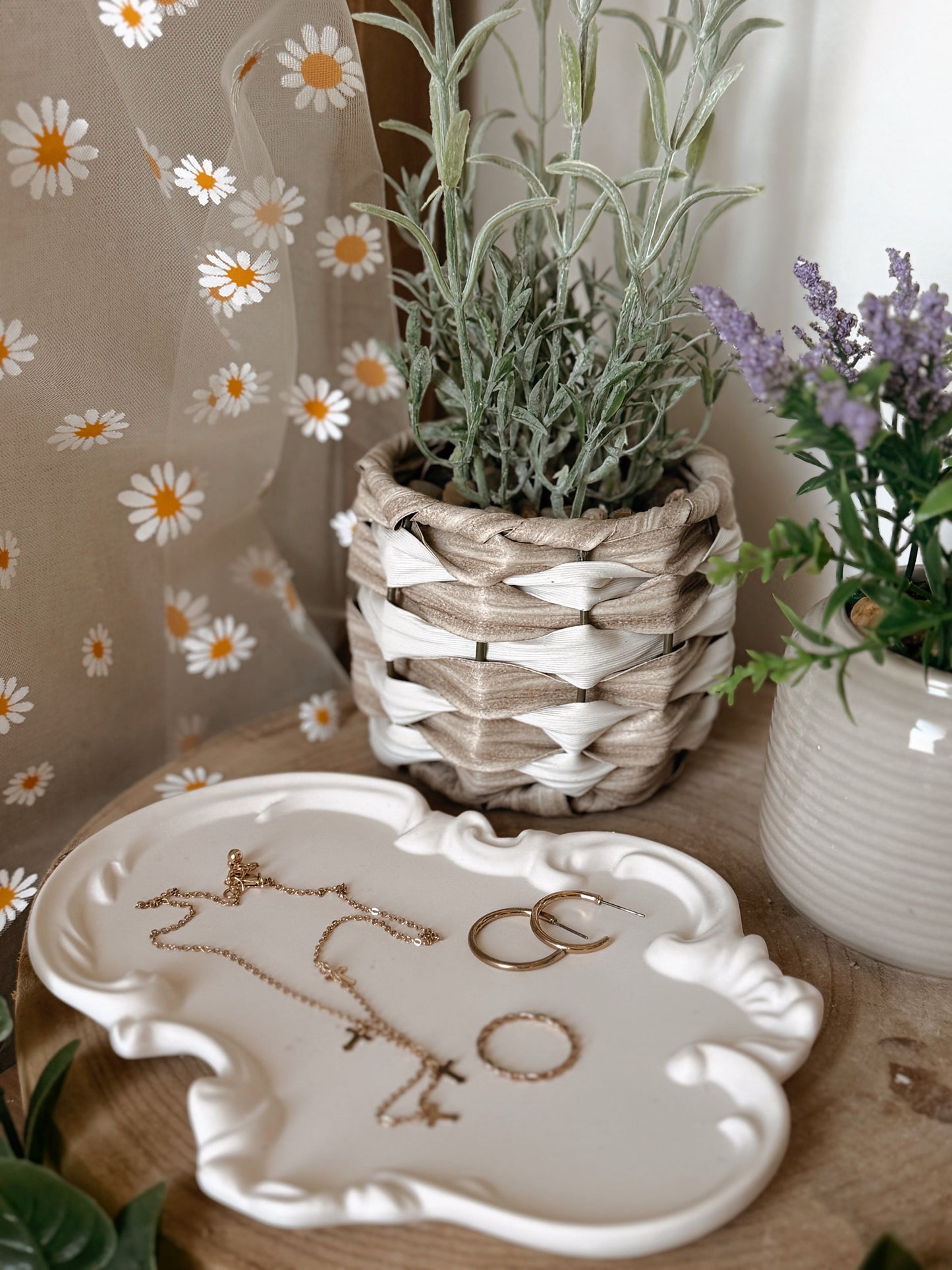 Plateau Antoinette fait main en jesmonite