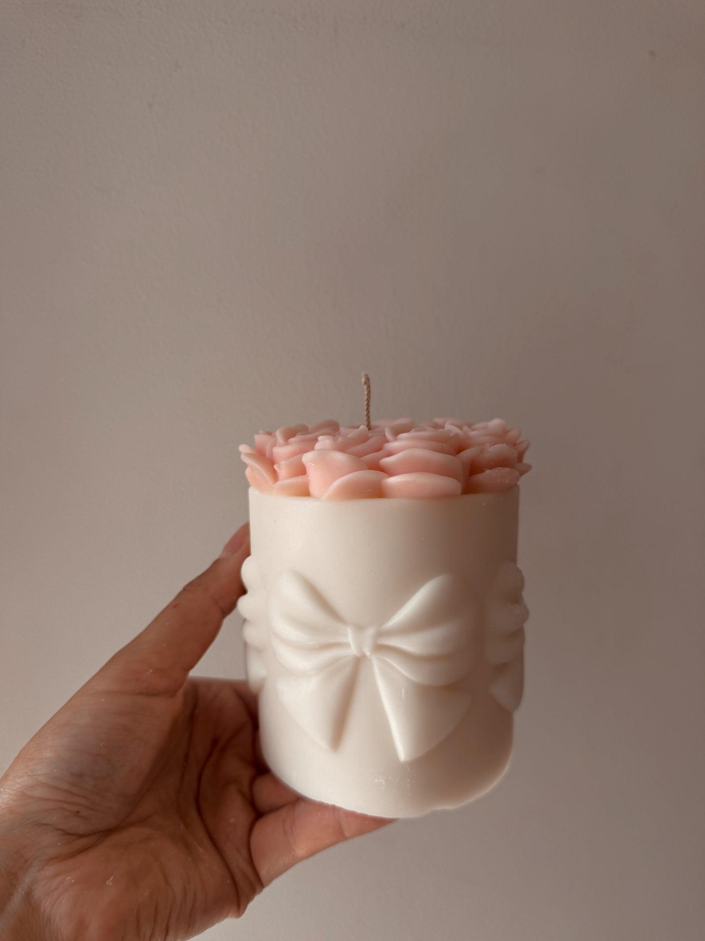 Bougie enorme sceau de roses senteur rose explosive