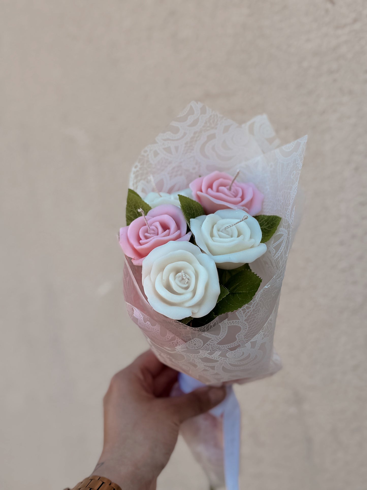 Bouquet de bougies roses édition limitée parfum rose explosive