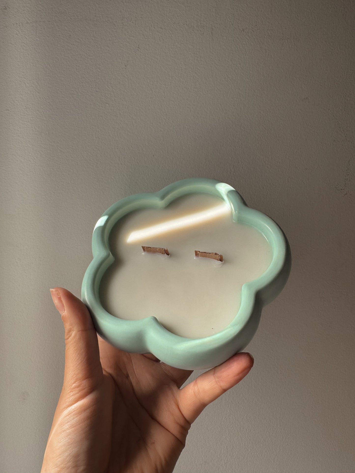 Bougie pot fait main énorme Flower coloris au choix