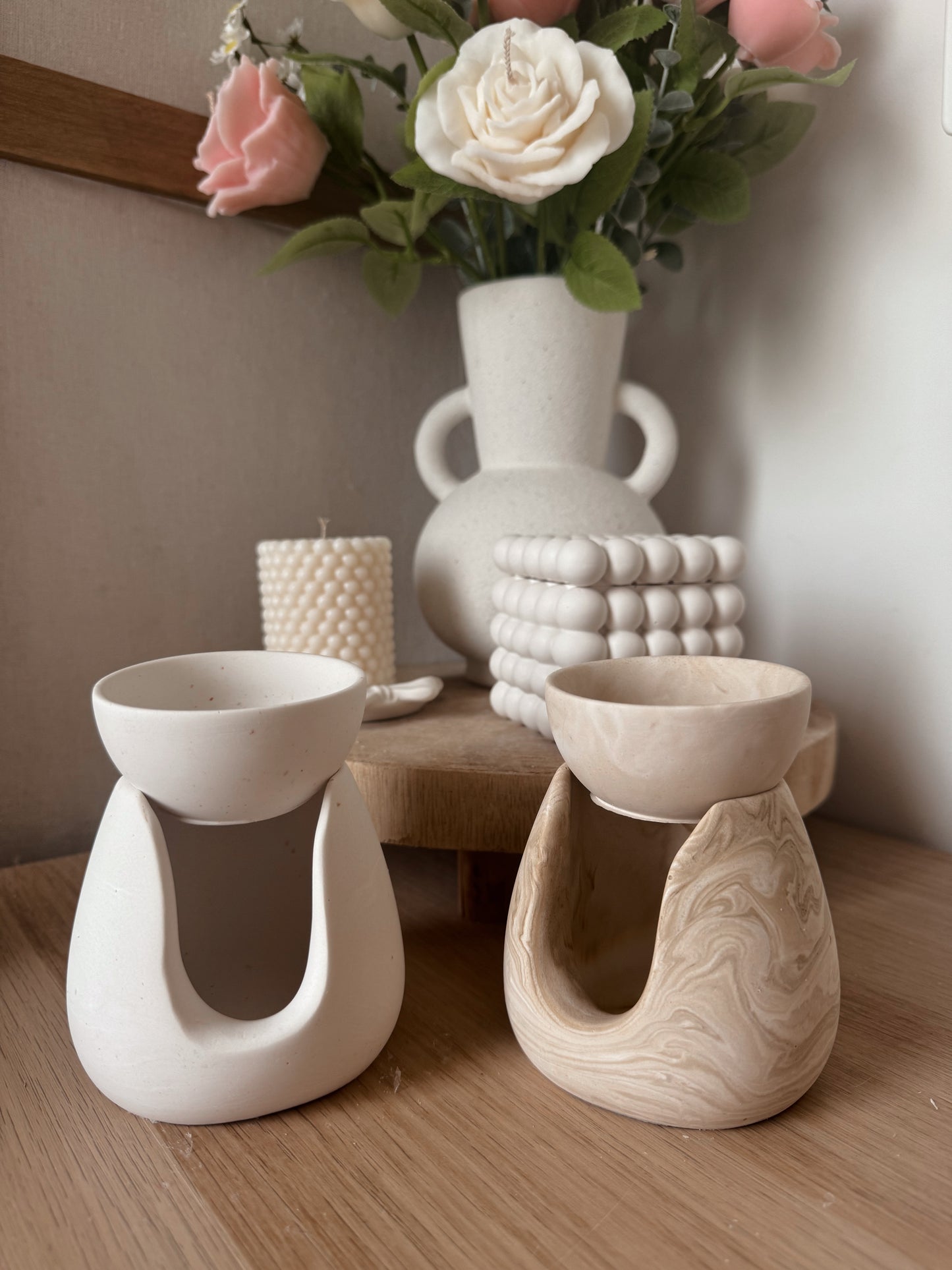 Coffret diffuseur fait main en jesmonite et fondant parfumés