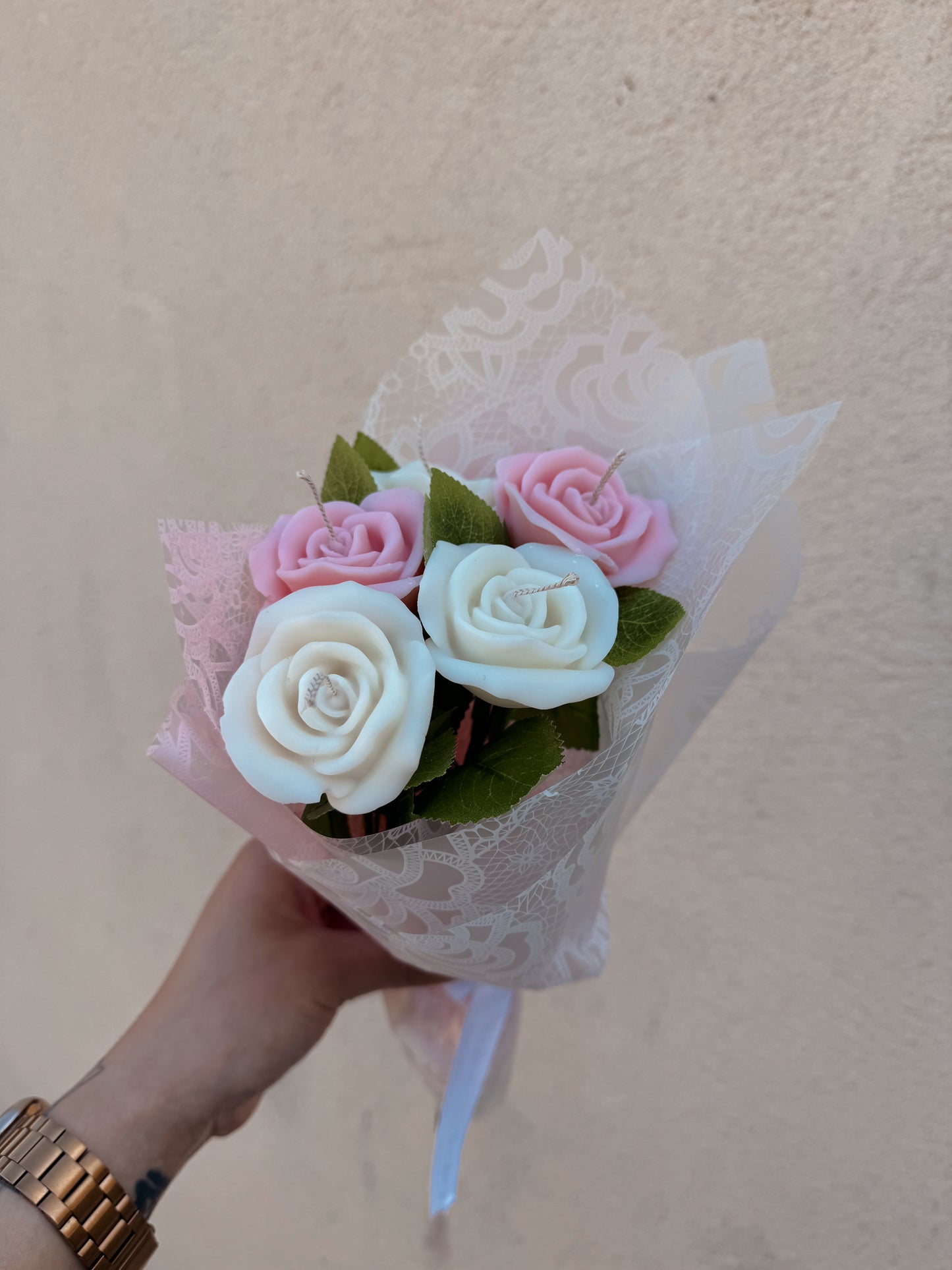 Bouquet de bougies roses édition limitée parfum rose explosive