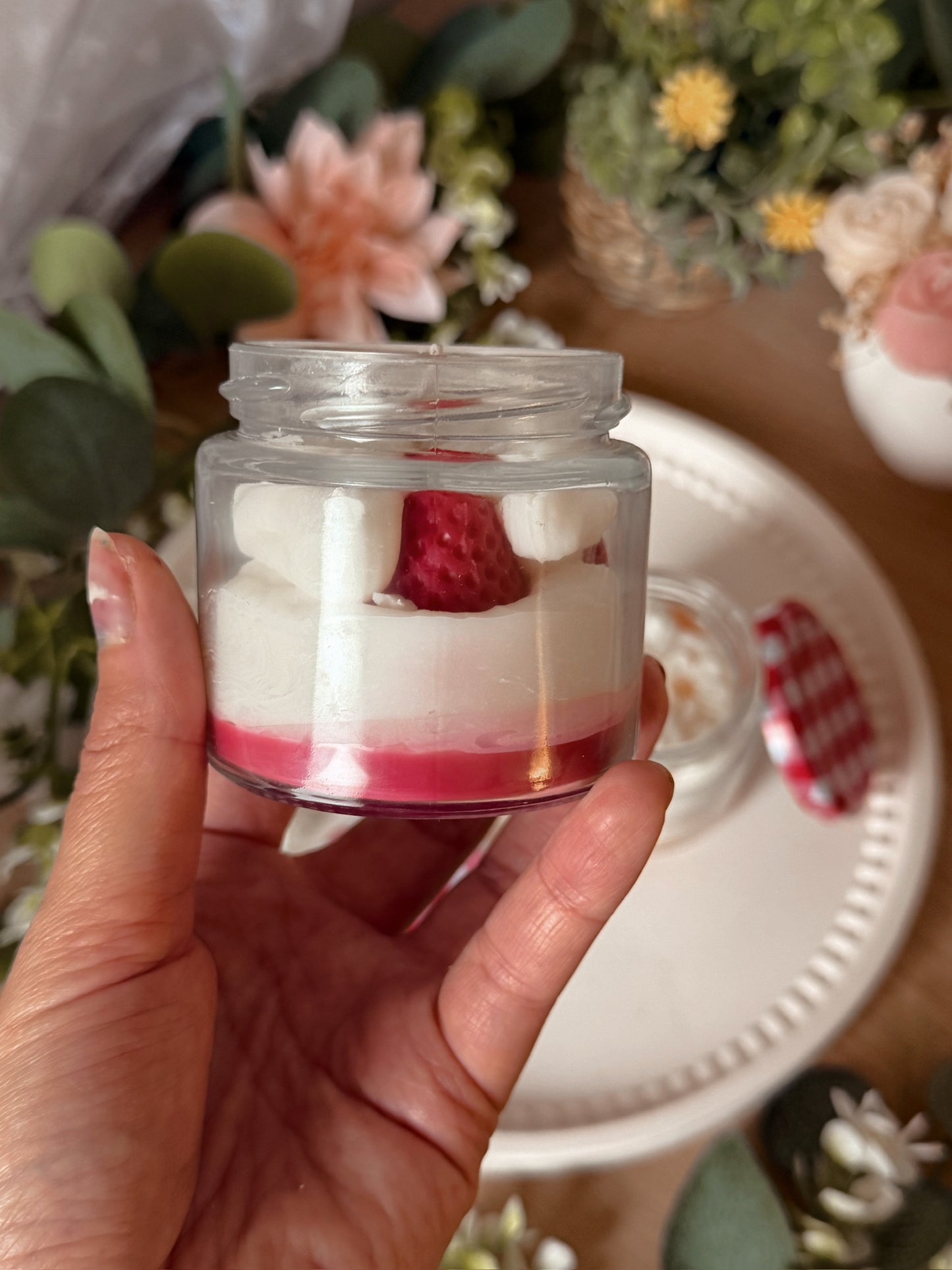 Bougie bocal nuage de chantilly senteur au choix