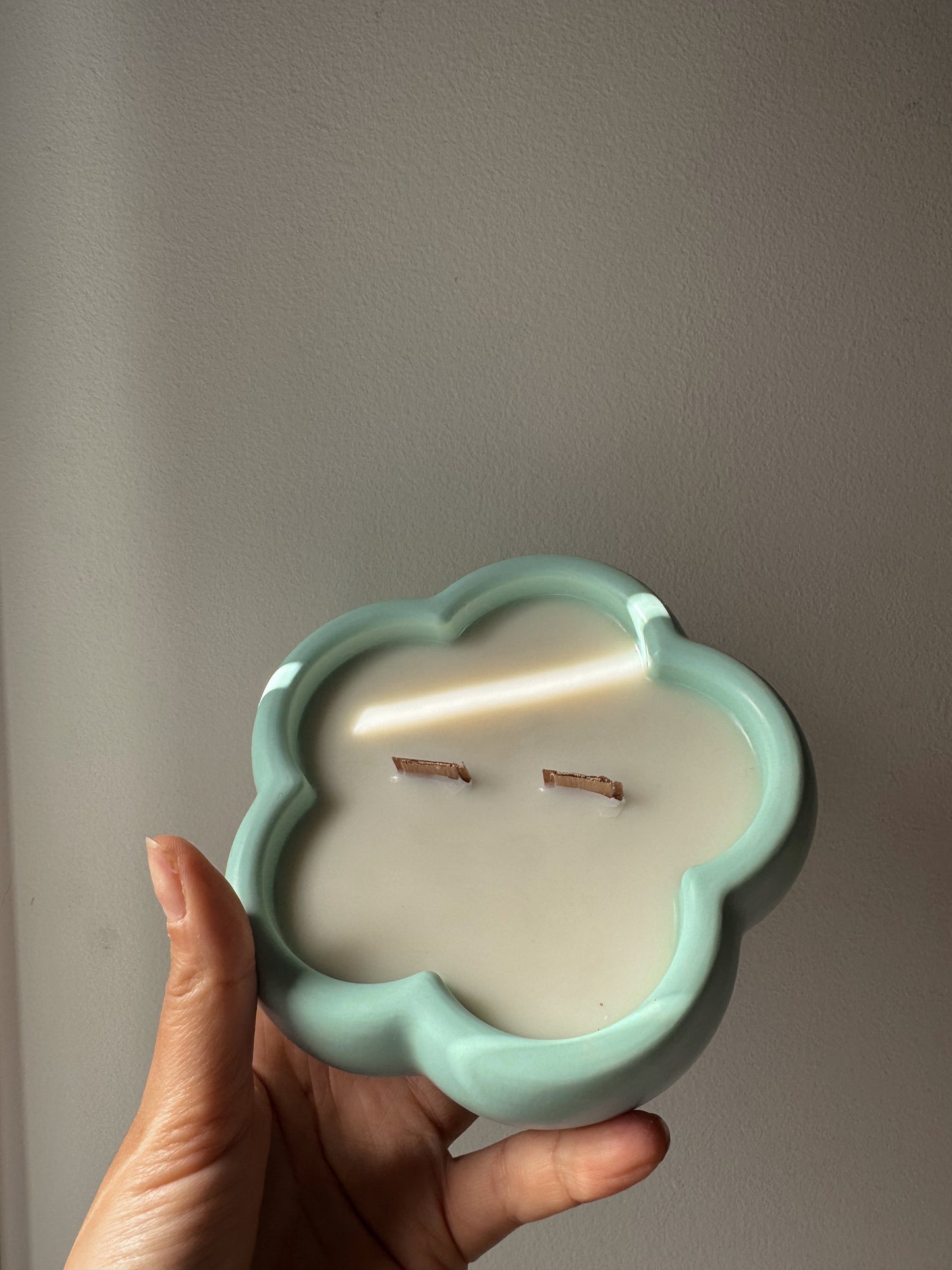 Bougie pot fait main énorme Flower coloris au choix