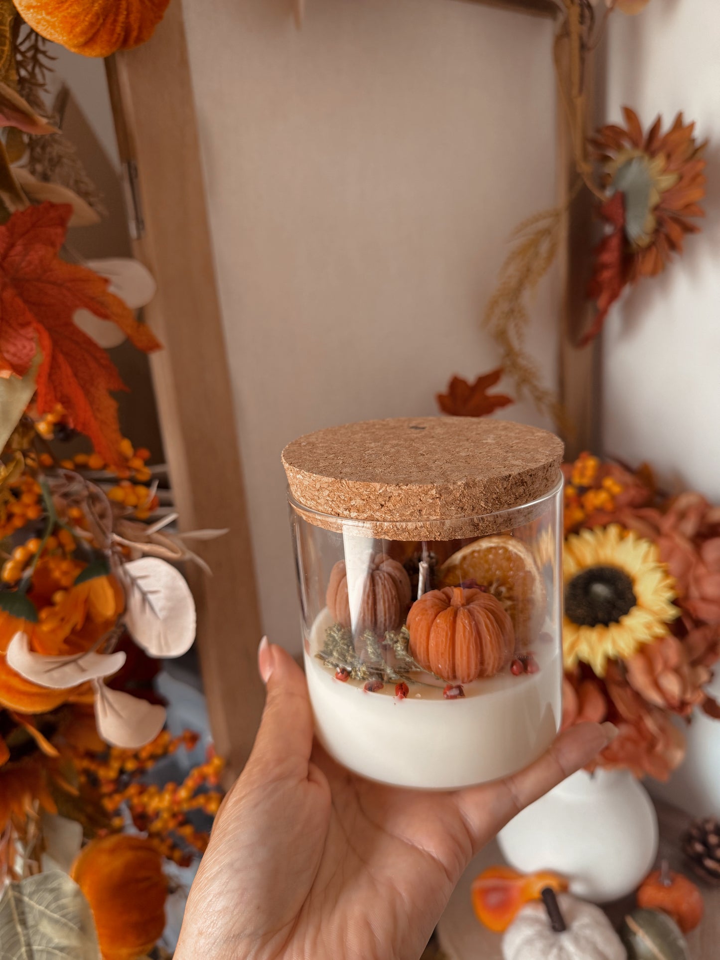 Bougie édition automne en verre senteur automne gourmand