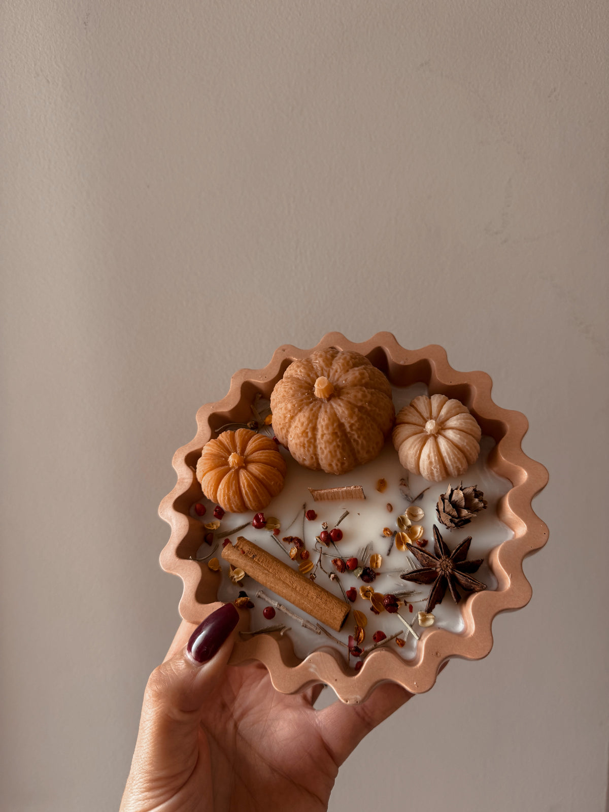 Bougie édition limitée automne grand modèle pot Plissé parfum automne gourmand
