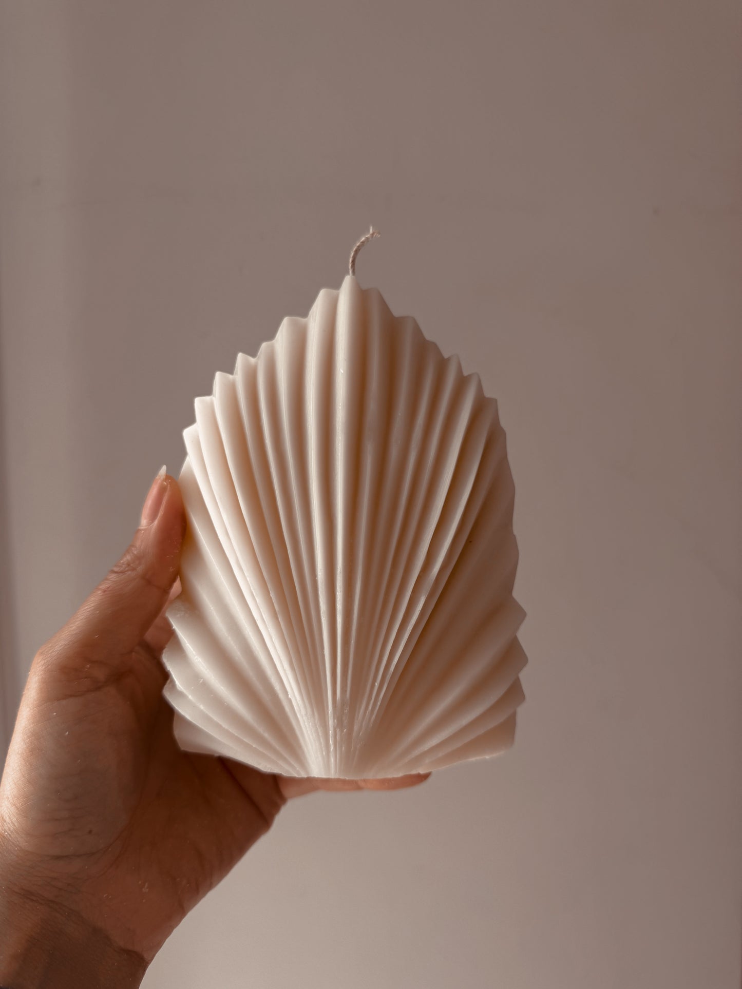 Bougie coquillage au choix senteur clémentine monoï