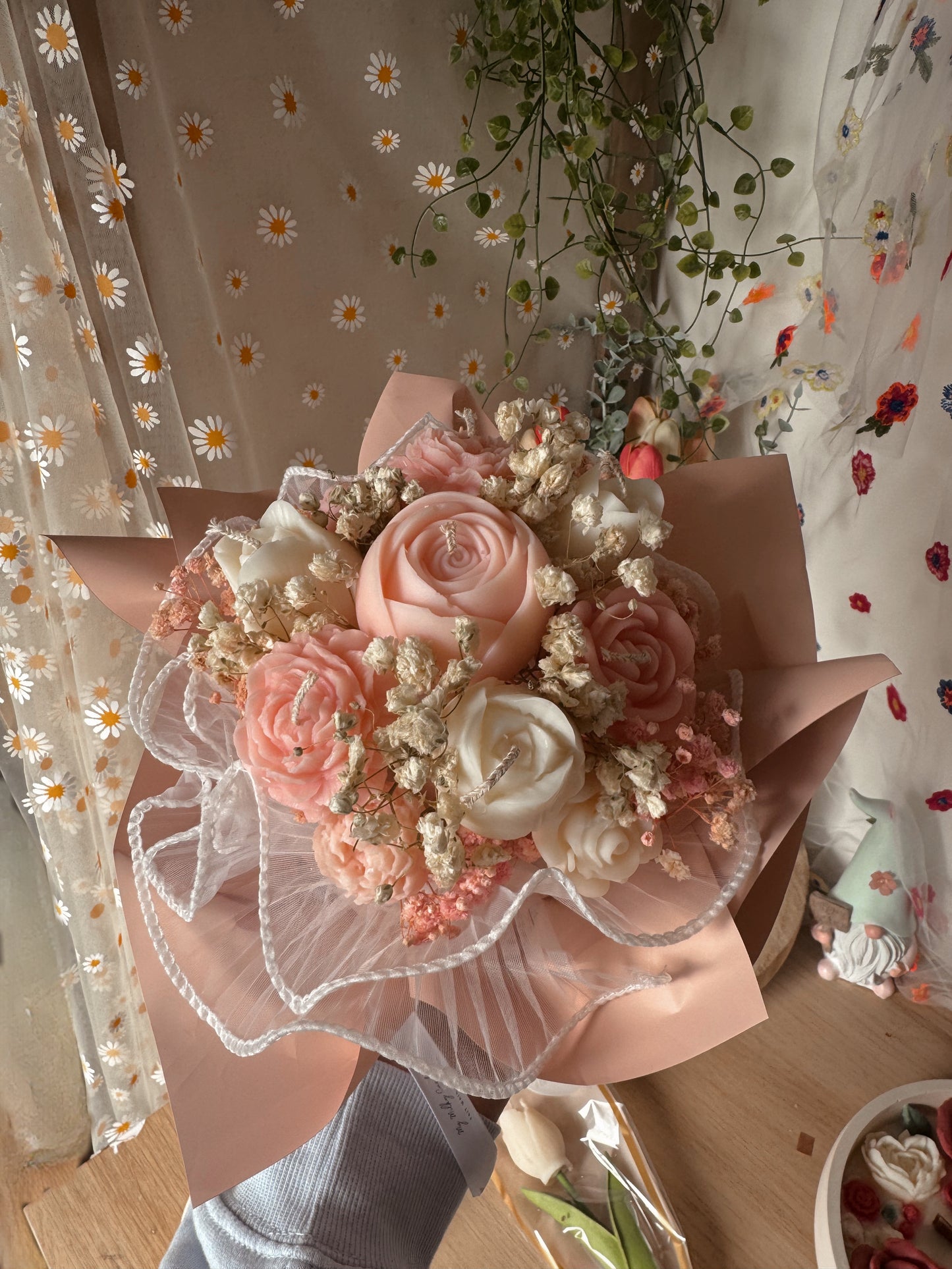 bouquet éternel edition « Bonne fête maman » parfum Rose explosive taille moyen