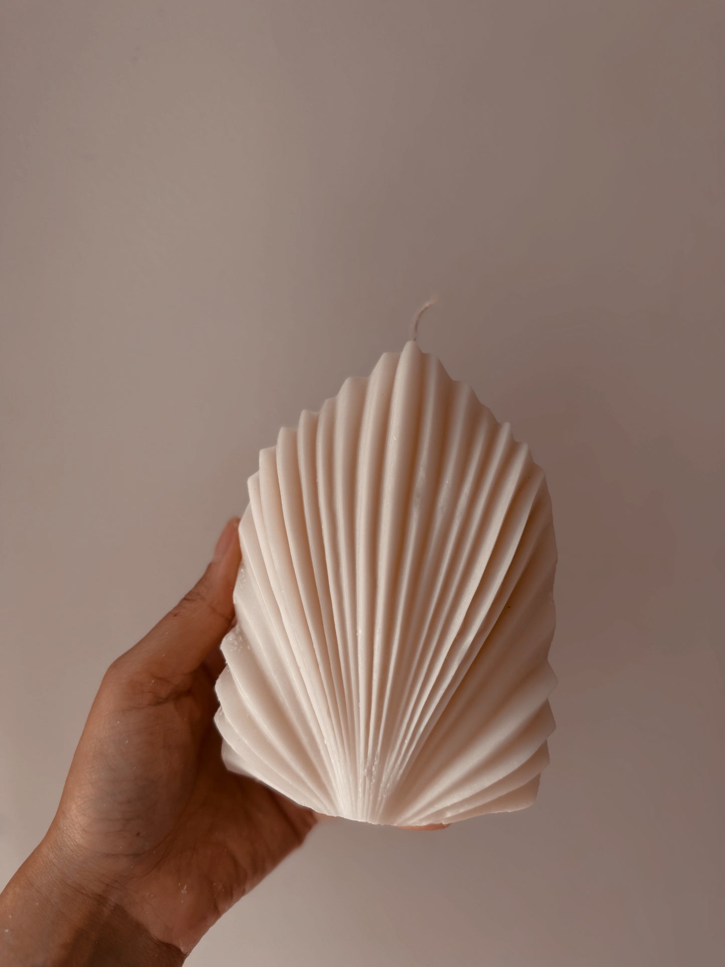 Bougie coquillage au choix senteur clémentine monoï