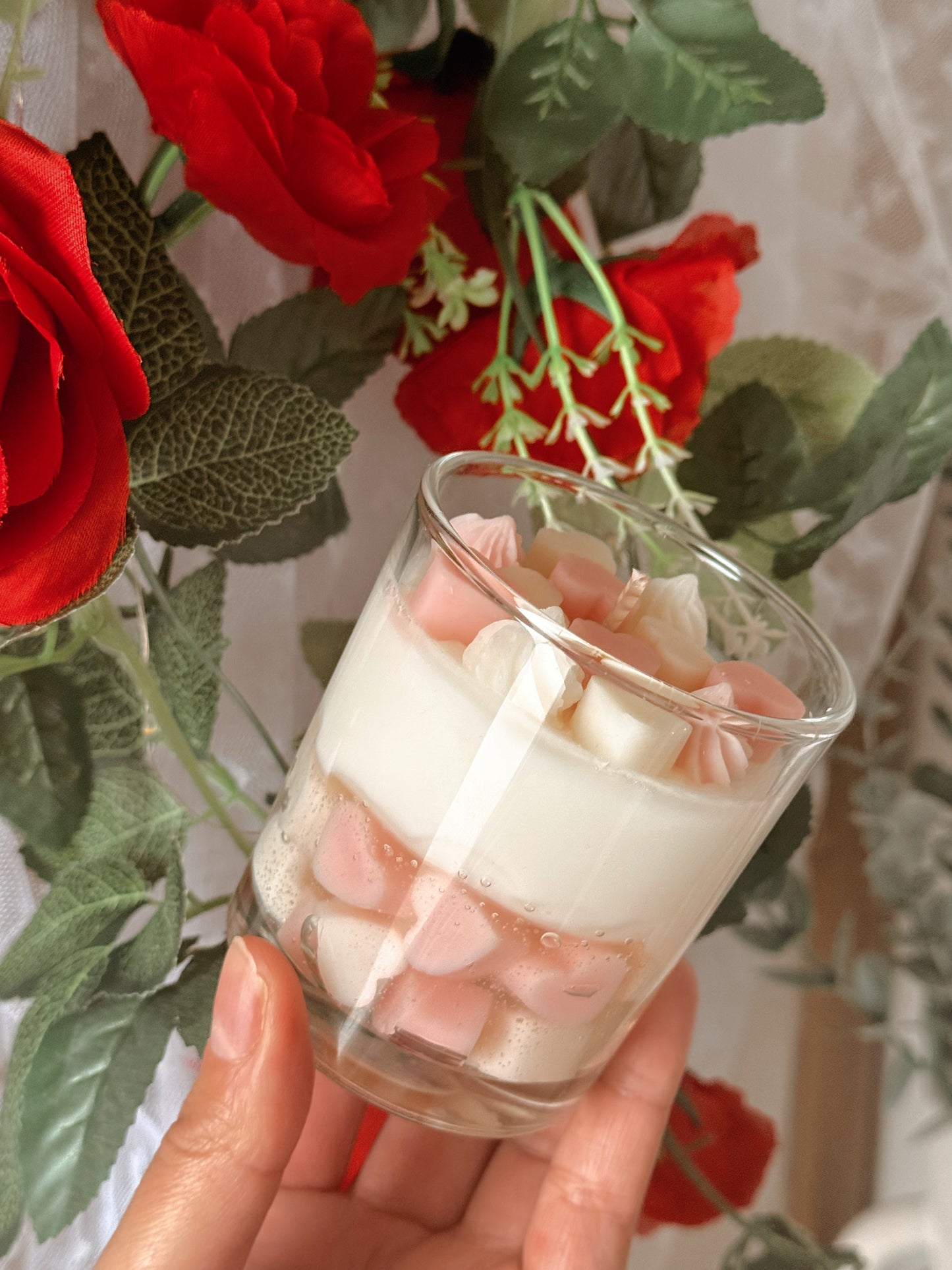 Bougie en verre Sugar love parfum pomme d’amour