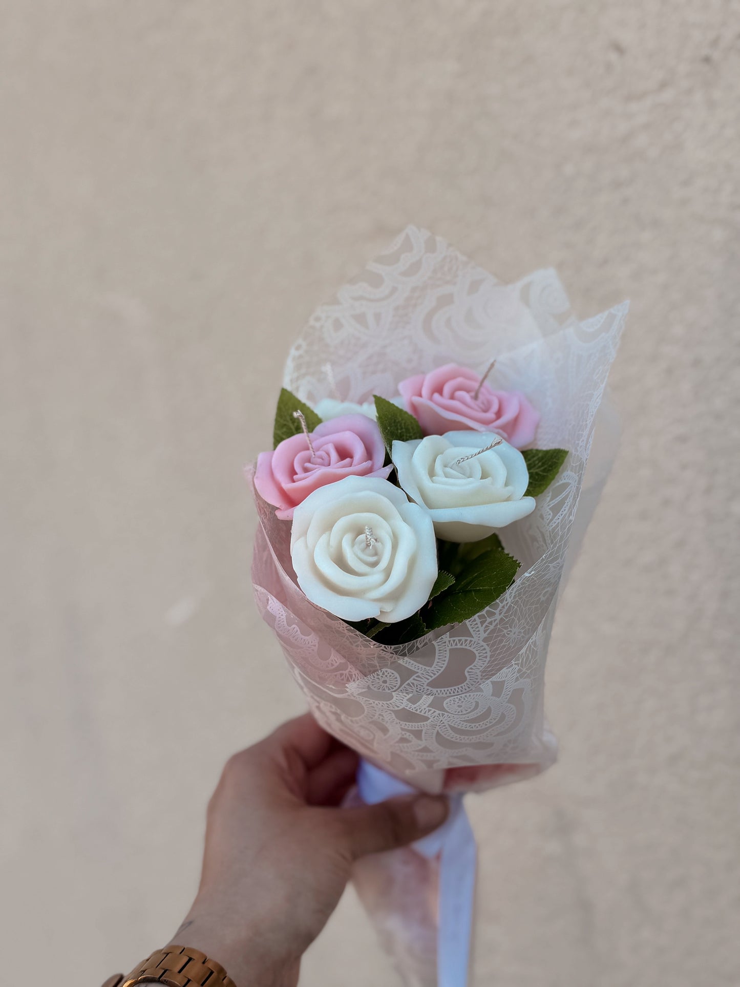 Bouquet de bougies roses édition limitée parfum rose explosive