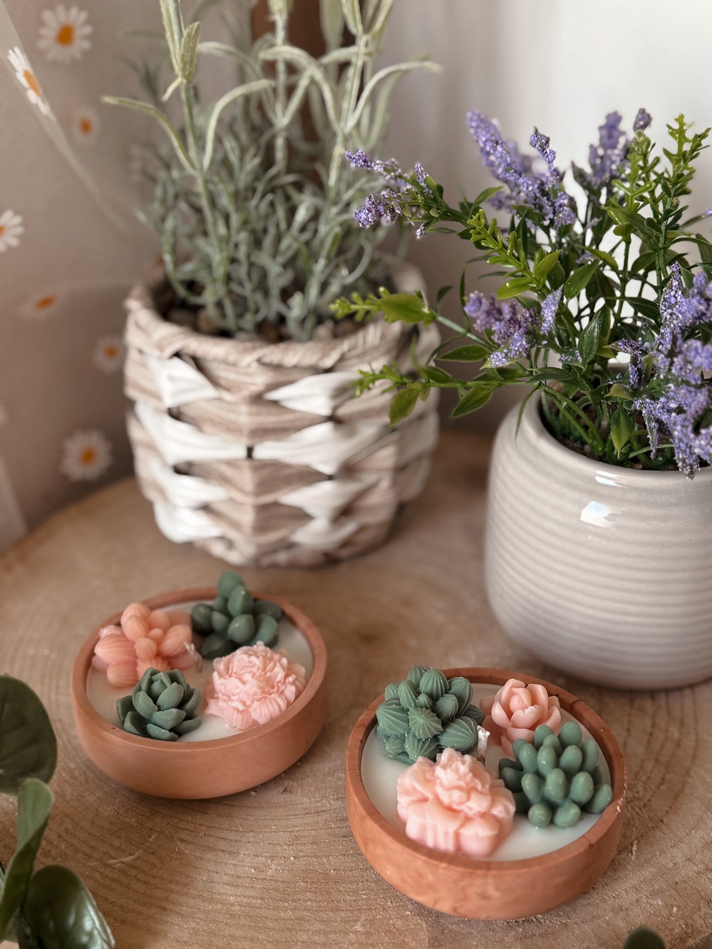 Bougie pot fait main mini terrarium