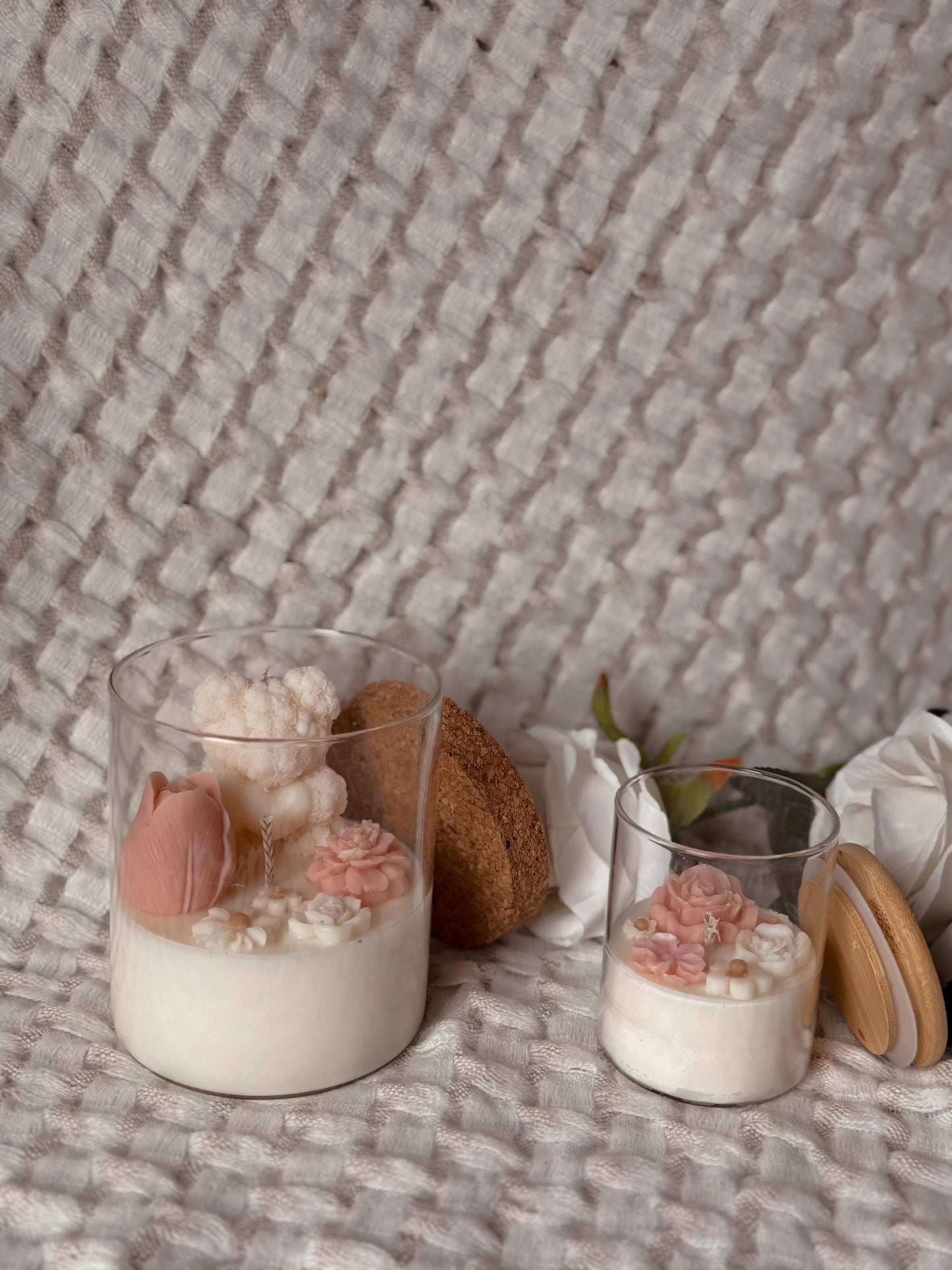 Bougie édition saint Valentin en verre senteur pomme d’amour