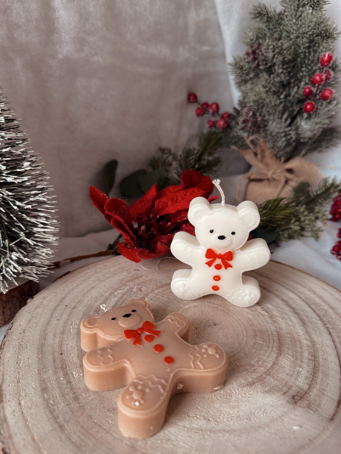 Bougie Monsieur nounours noeud papillon coloris au choix