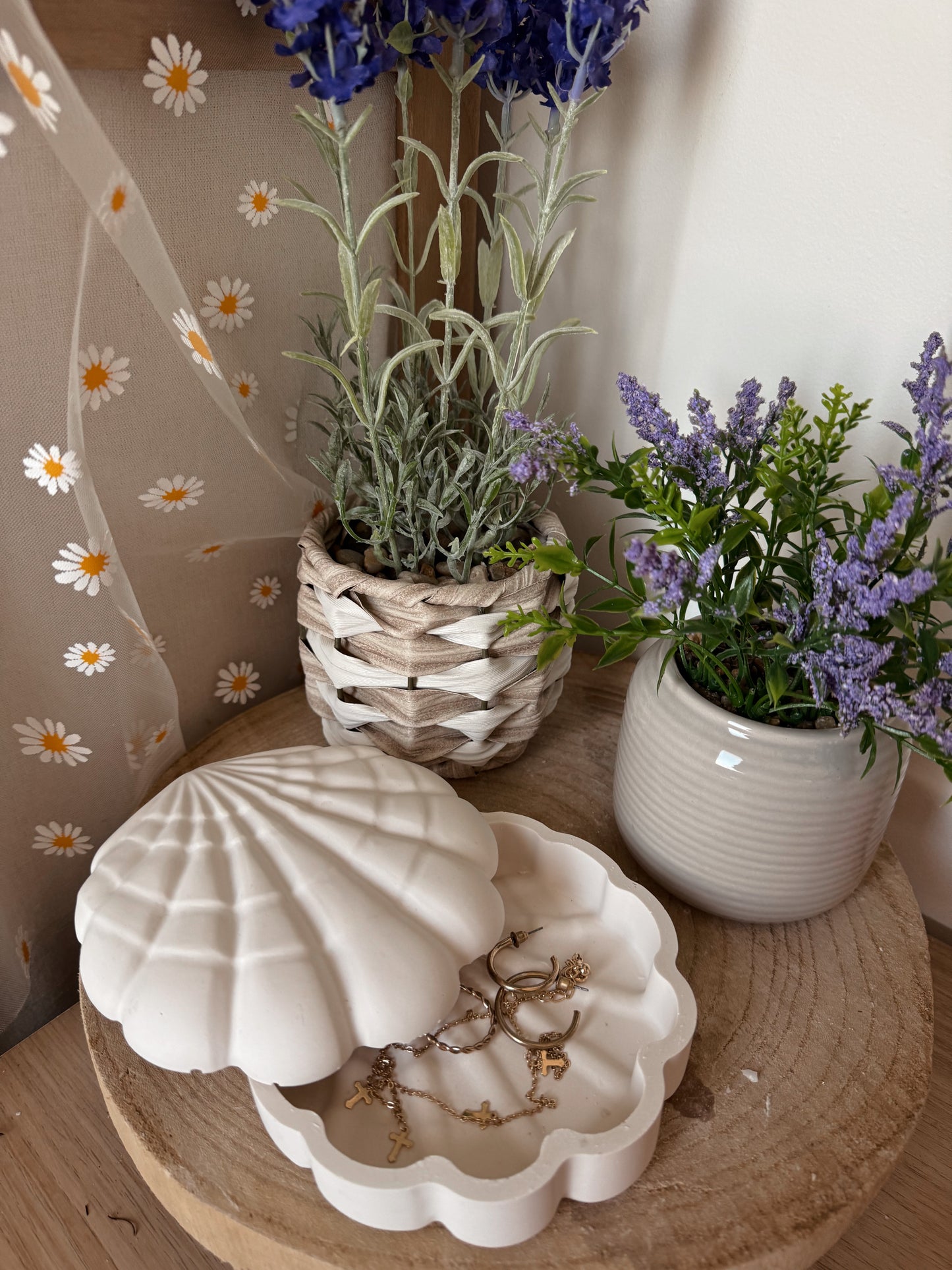 Vide poche coquillage fait main en jesmonite
