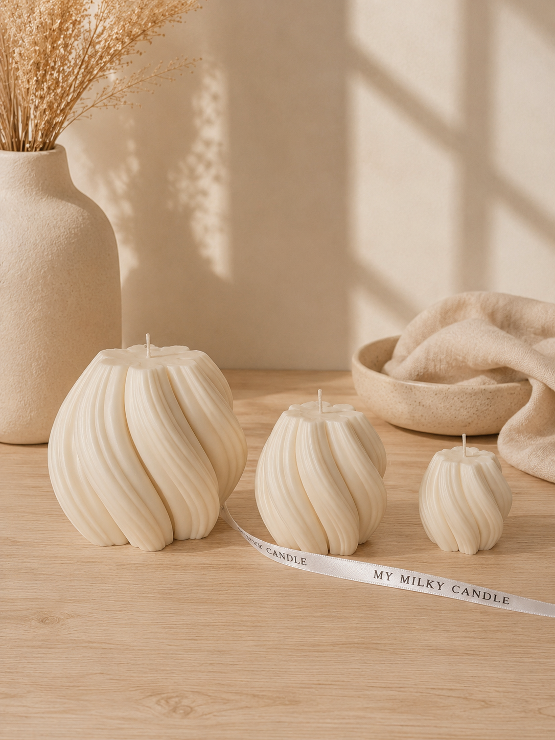 Bougie Flamenco crème taille au choix