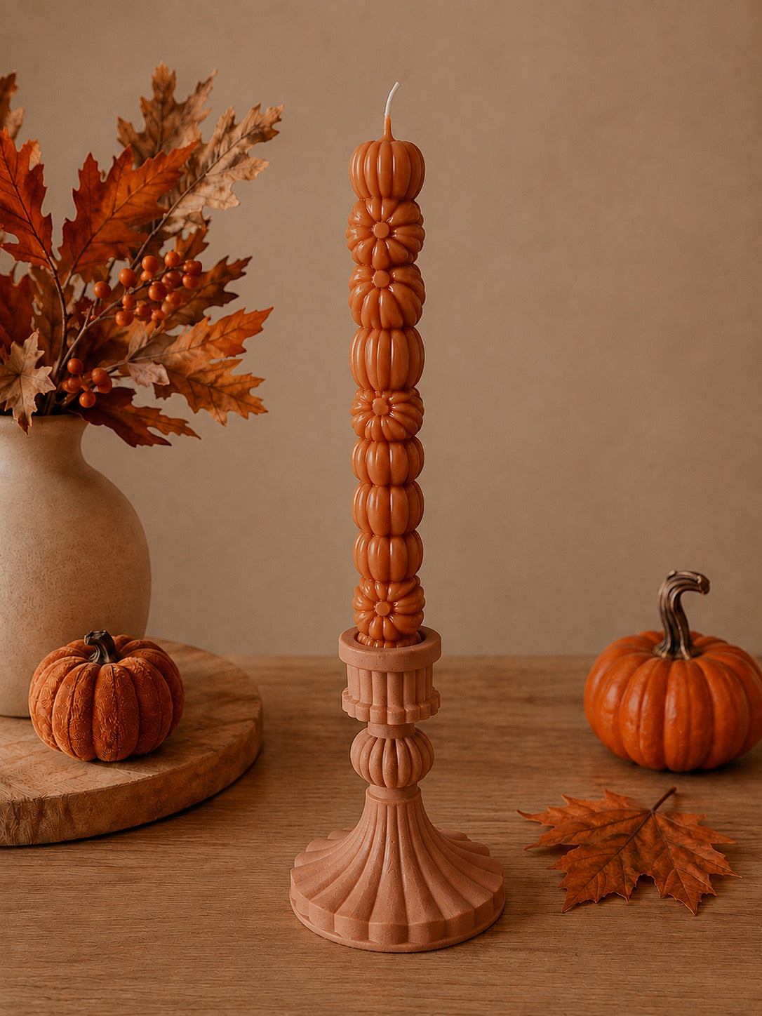 Chandelles citrouilles empilées coloris et senteur au choix 