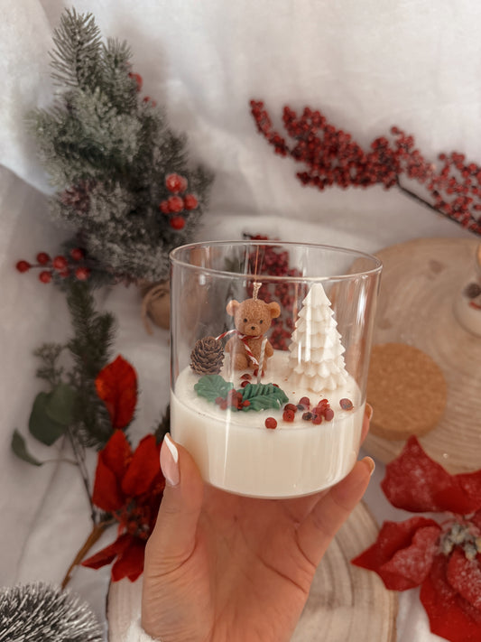 Bougie édition limitée village de noël senteur nougat crémeux