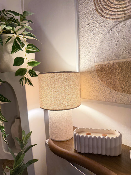 Bougie boudoir fait main en jesmonite coloris et senteur au choix