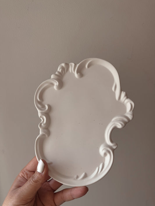 Plateau Antoinette fait main en jesmonite
