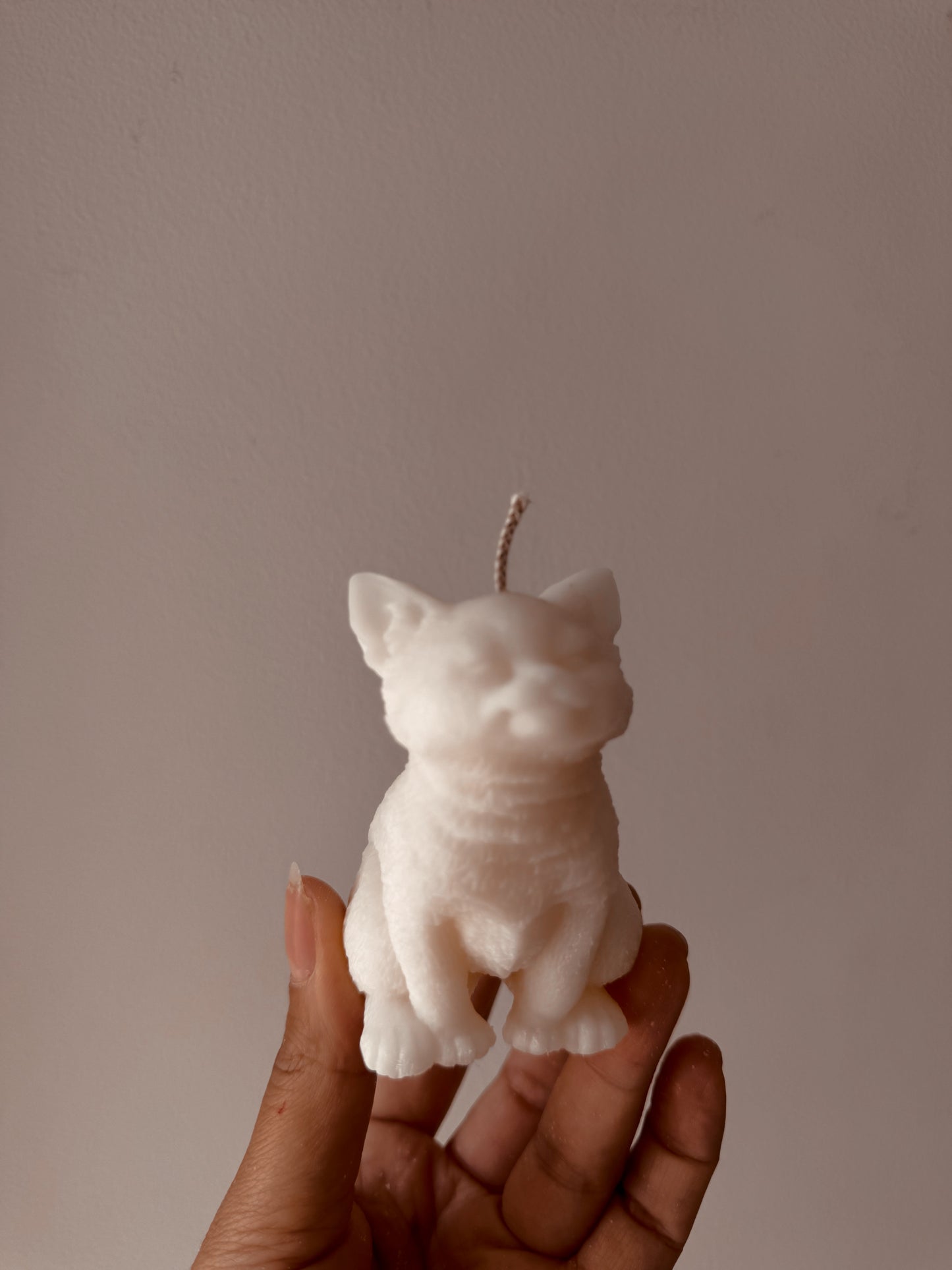 Bougie chaton assis taille et couleur au choix senteur vanille