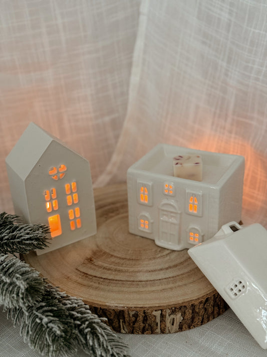 Coffret fondants parfumés et Diffuseur brûle parfum Chalet de Noël