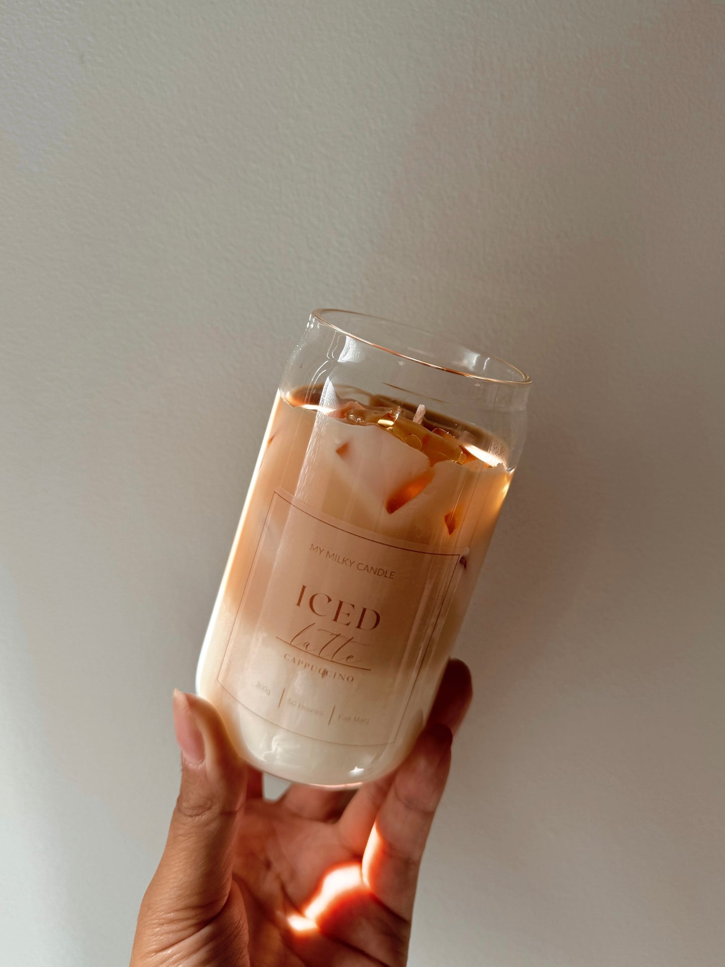 Bougie Iced Latte parfum au choix fait main en cire de soja