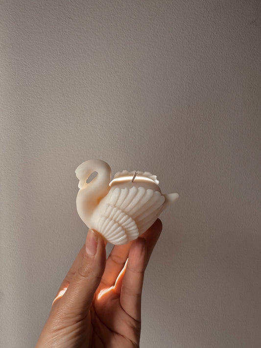 Bougie Swan fait main en cire de colza