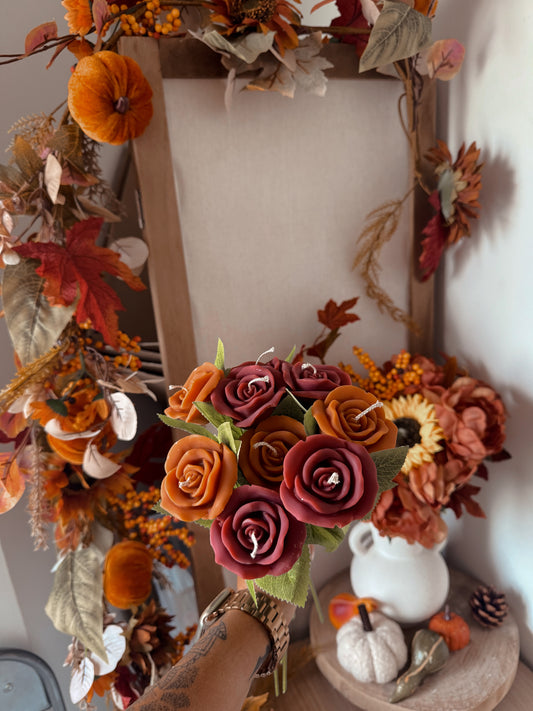 Bouquet de bougies Roses édition limitée automne parfum automne gourmand
