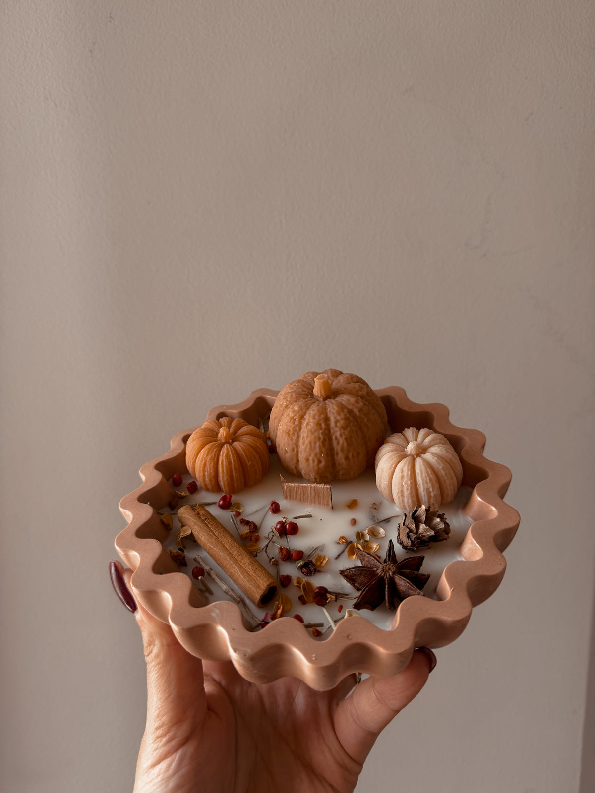 Bougie édition limitée automne grand modèle pot Plissé parfum automne gourmand