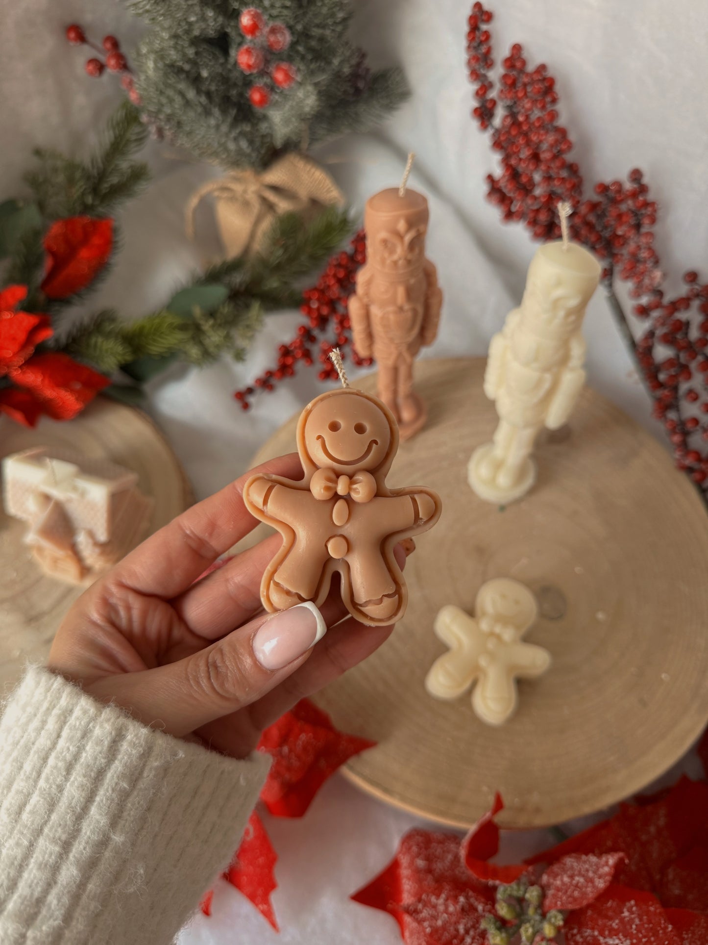 Bougie Monsieur pain d'épices coloris au choix