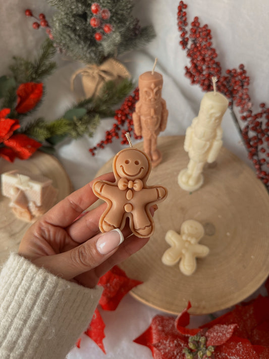 Bougie Monsieur pain d'épices coloris au choix