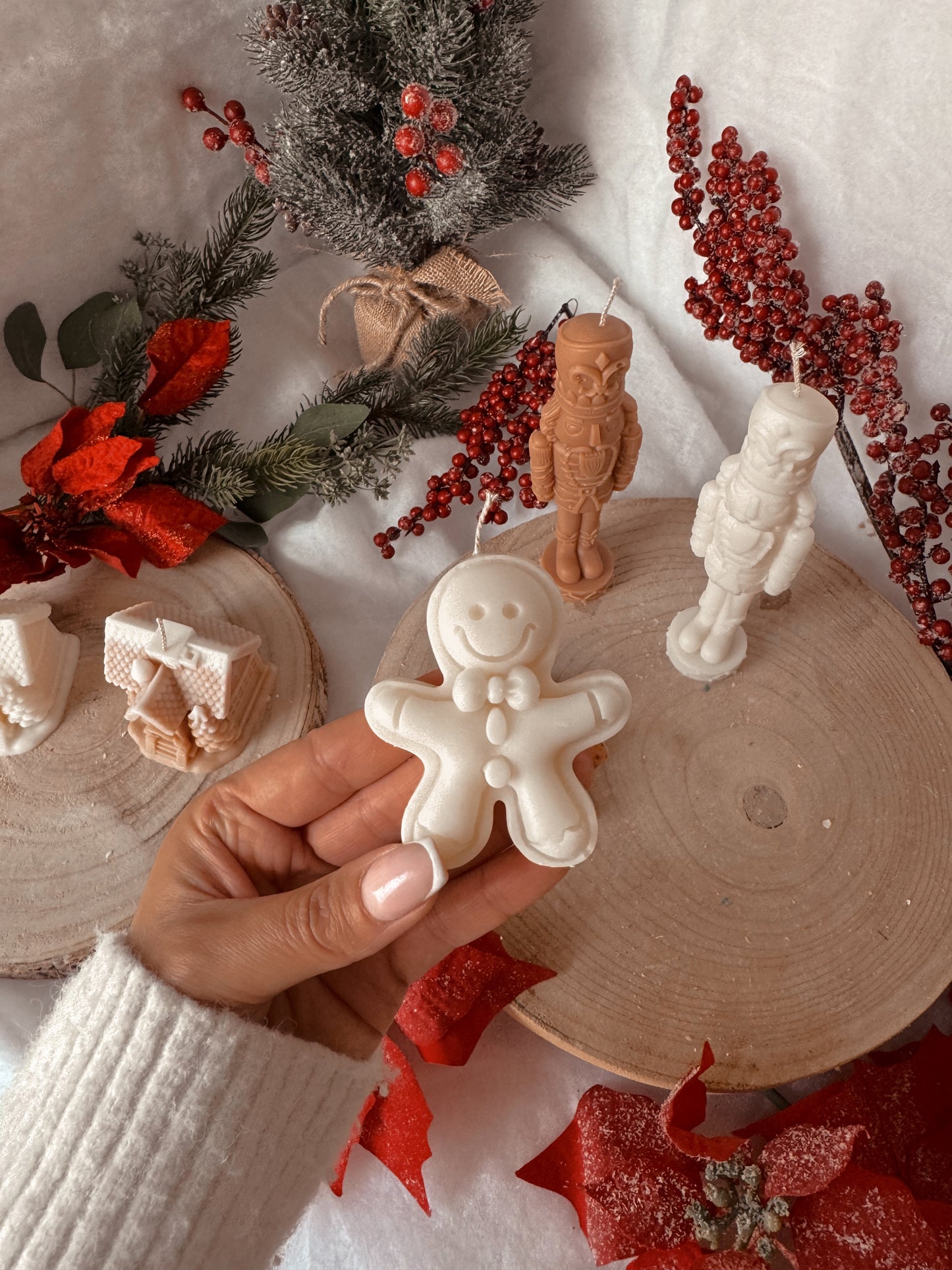 Bougie Monsieur pain d'épices coloris au choix