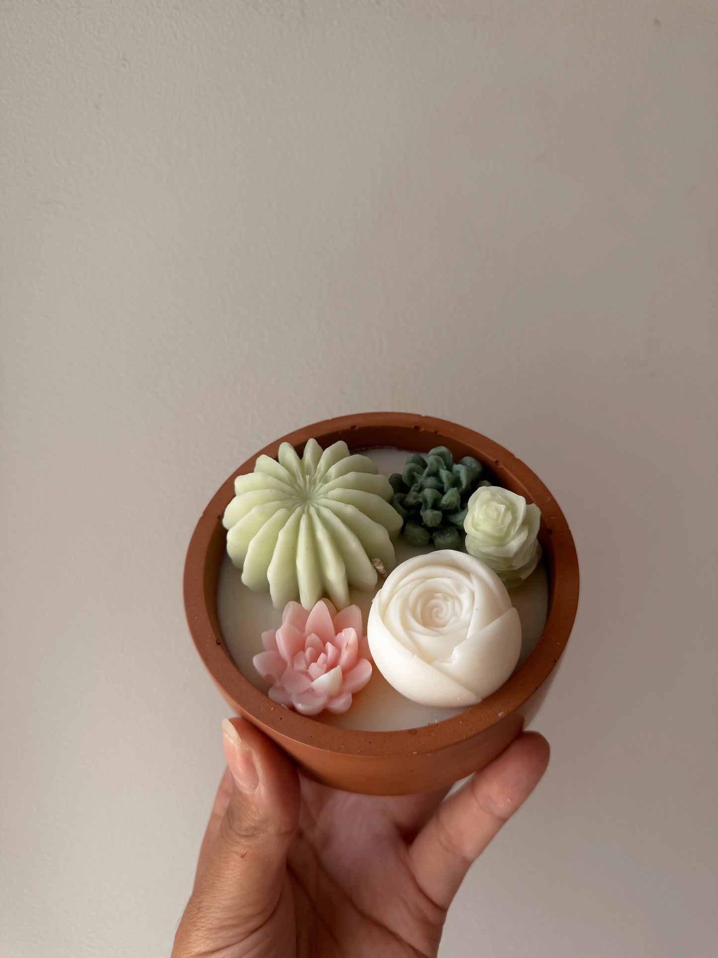 Bougie terrarium modèle moyen parfum clementine monoï