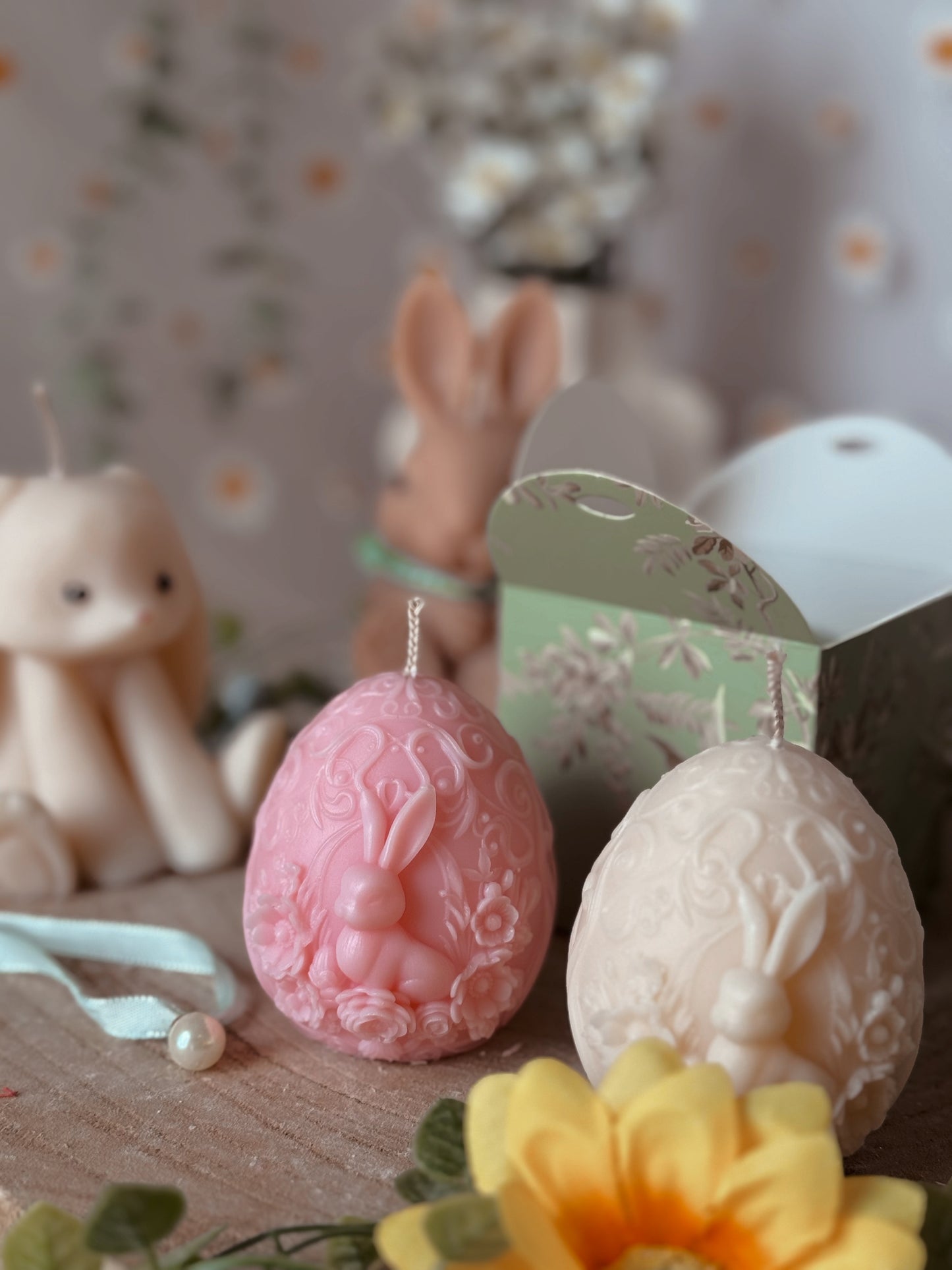 Coffret Œufs de Pâques Ornements Lapin coloris aux choix