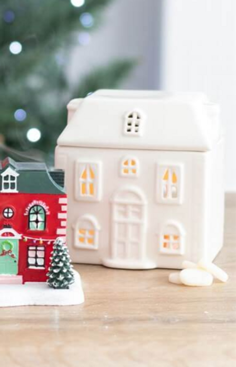 Coffret fondants parfumés et Diffuseur brûle parfum Chalet de Noël