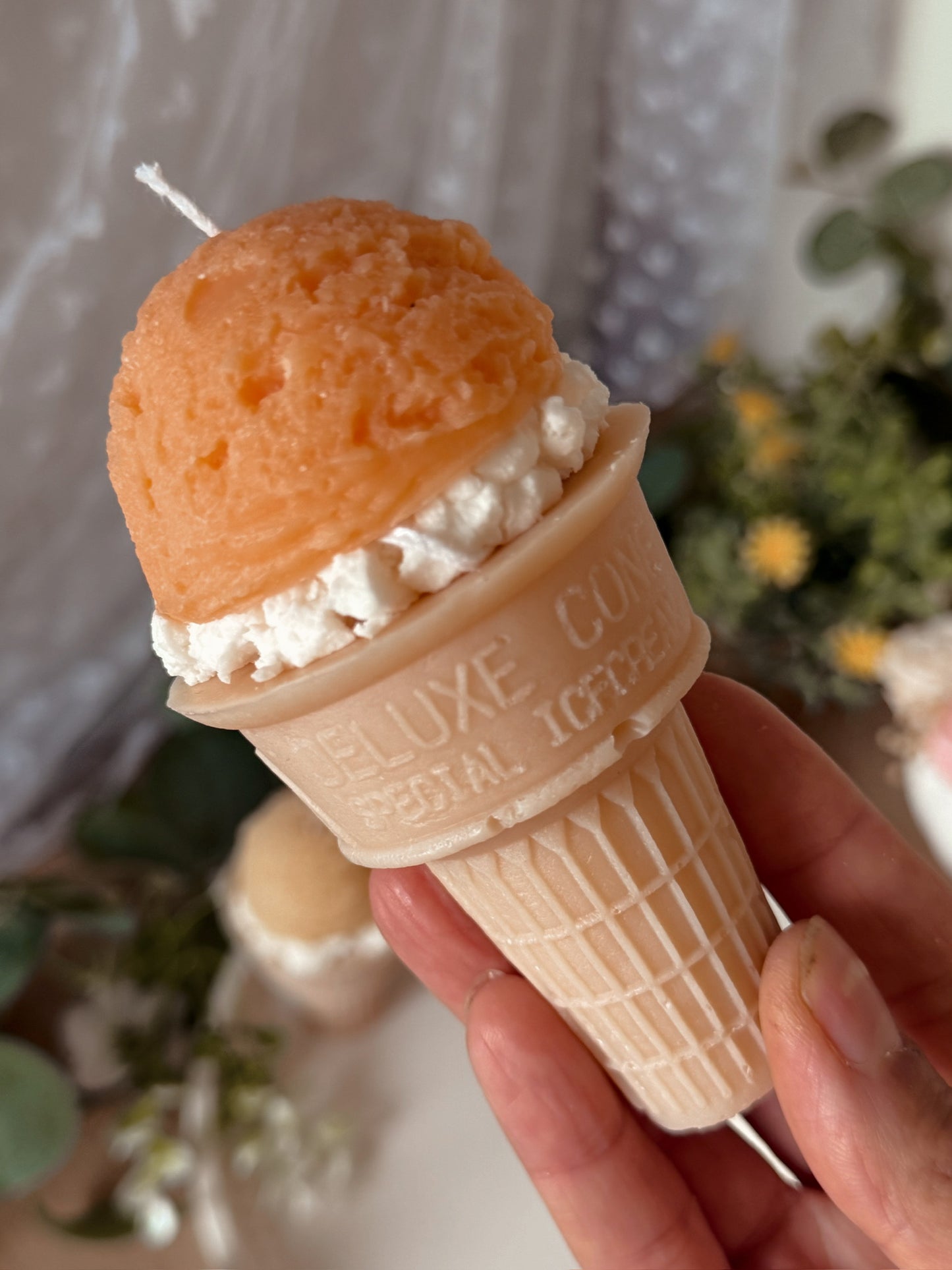 Bougie Glace gourmande coloris et senteur au choix