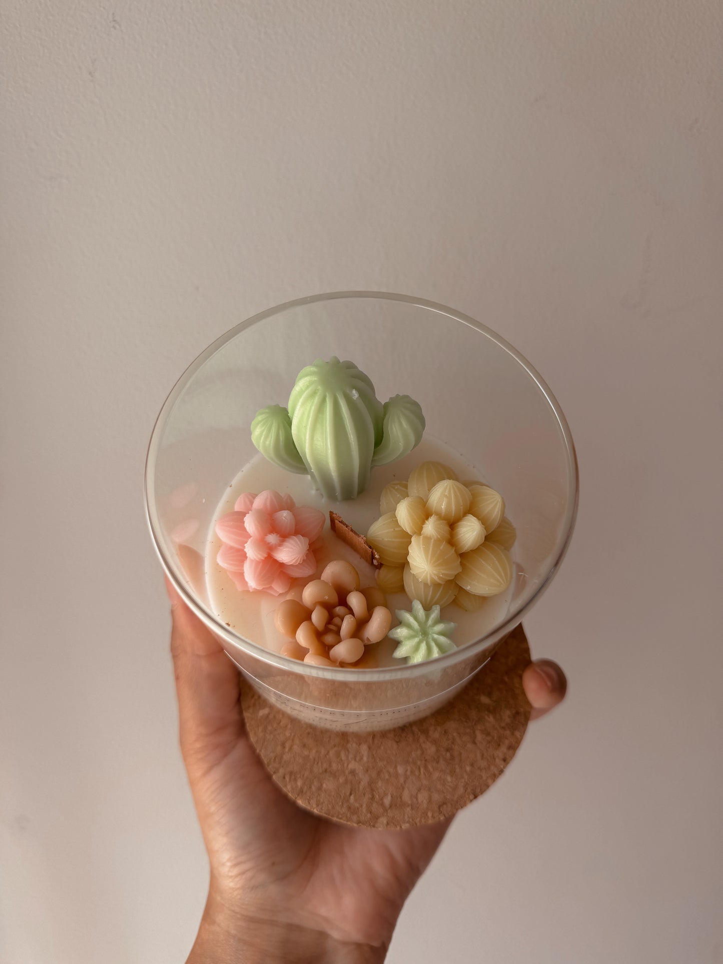 Bougie terrarium en verre senteur clémentine monoï