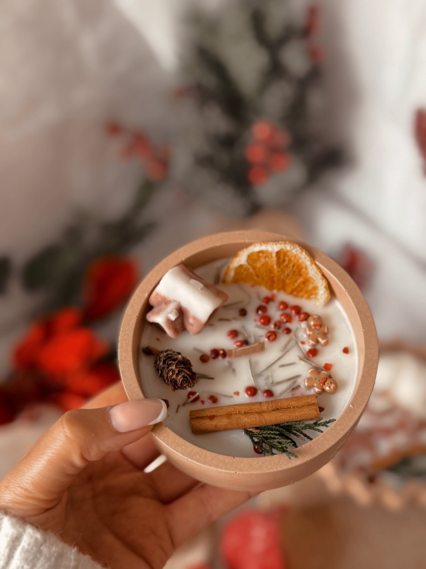 Bougie édition limitée Noël traditionnel modèle moyen parfum pomme cannelle