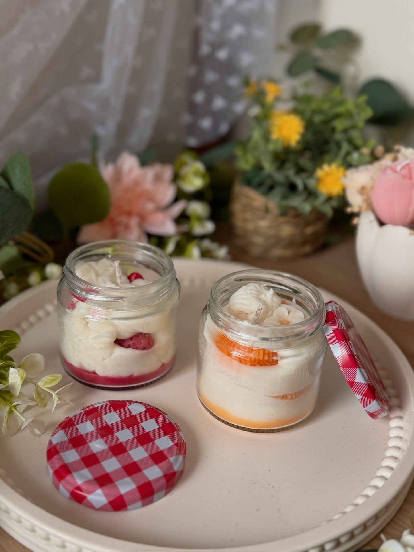 Bougie bocal nuage de chantilly senteur au choix