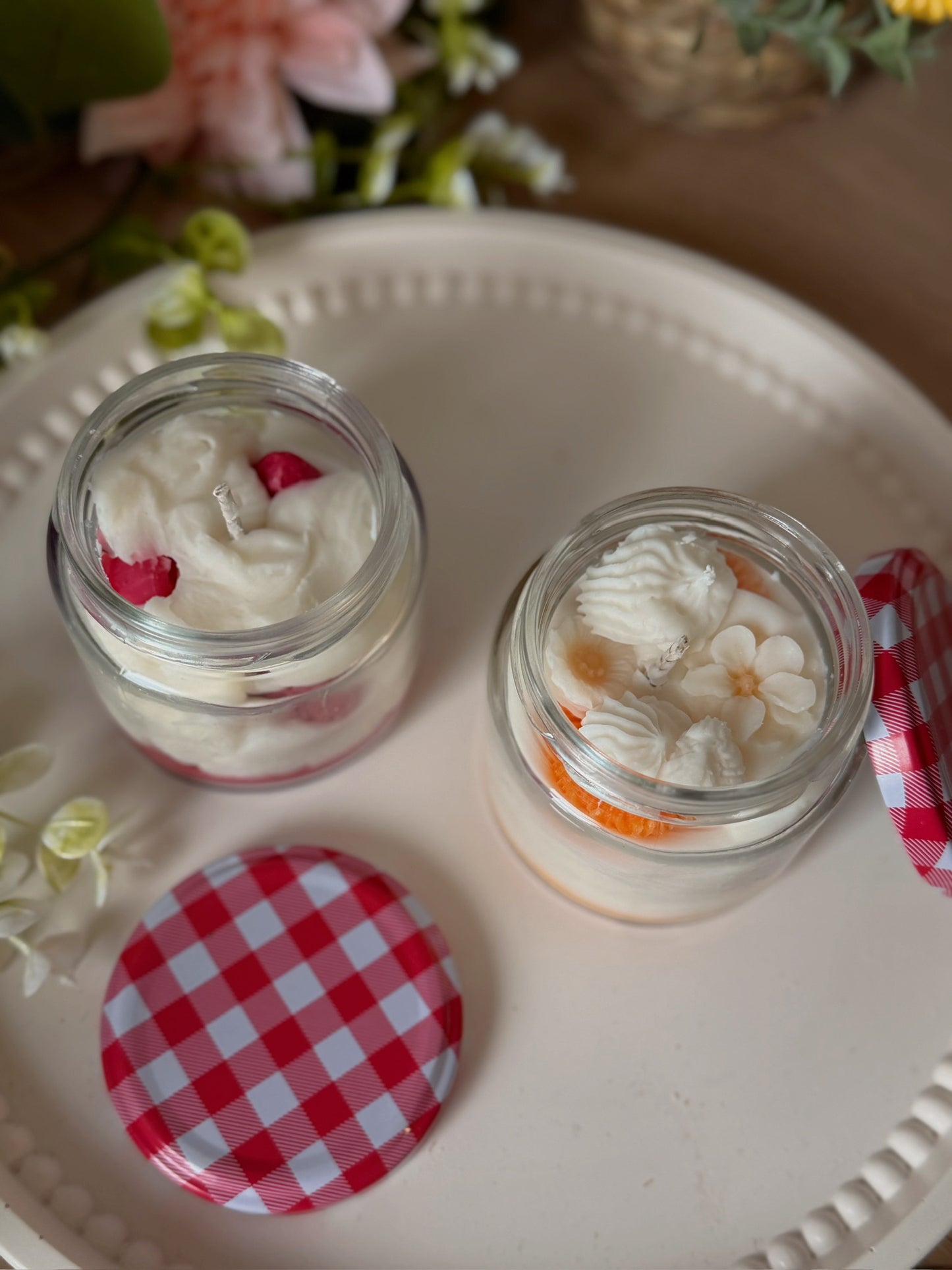 Bougie bocal nuage de chantilly senteur au choix