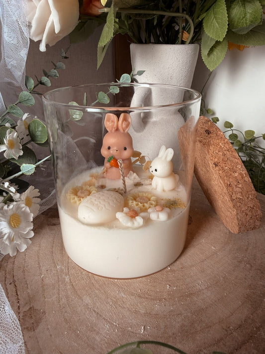 Bougie édition Pâques en verre  grand modèle senteur gaufre