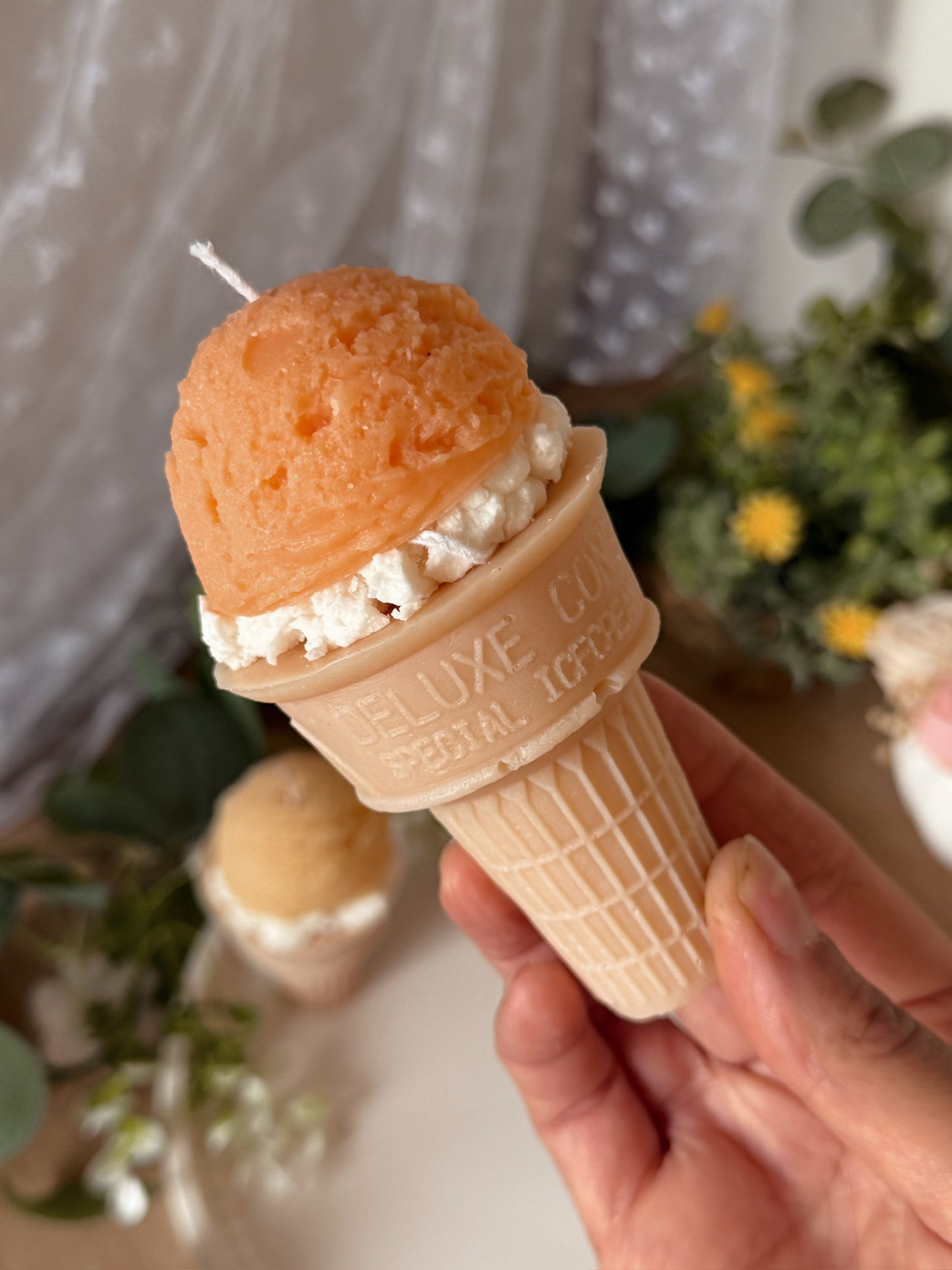 Bougie Glace gourmande coloris et senteur au choix