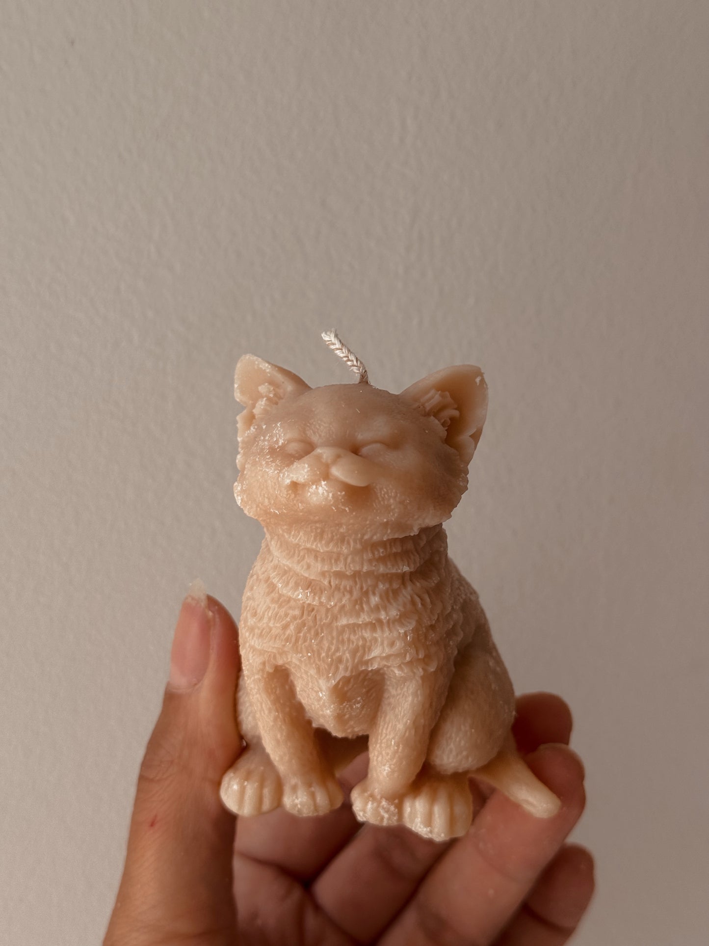 Bougie chaton assis taille et couleur au choix senteur vanille