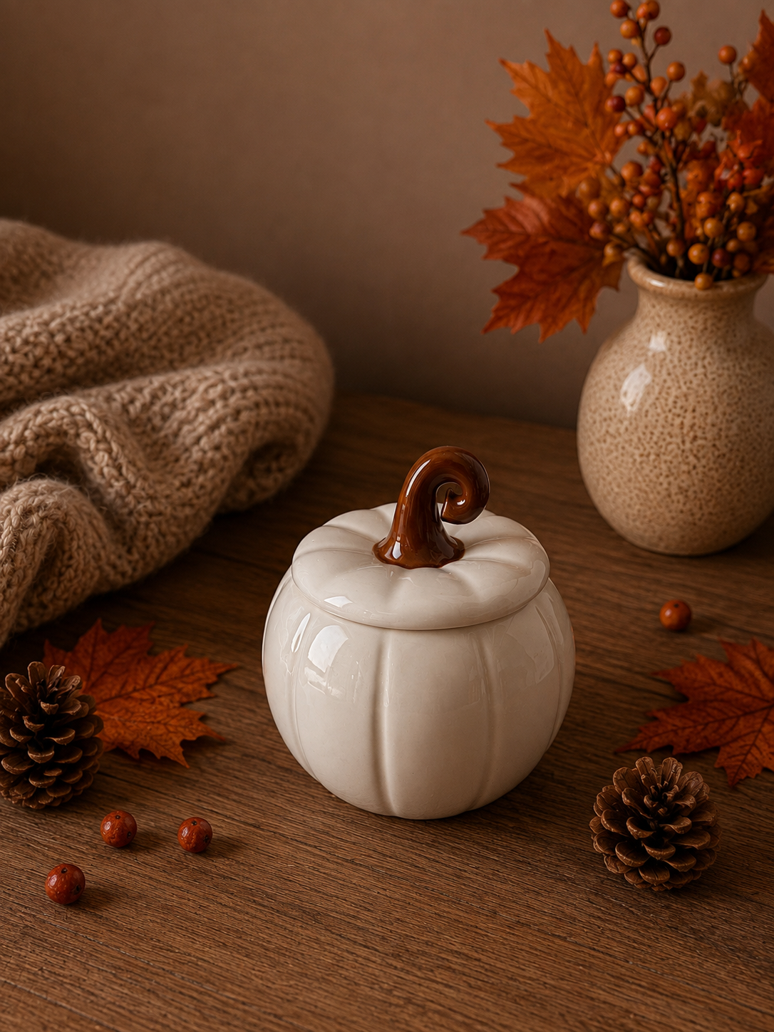 Coffret fondants parfumés et Diffuseur brûle parfum citrouille crème