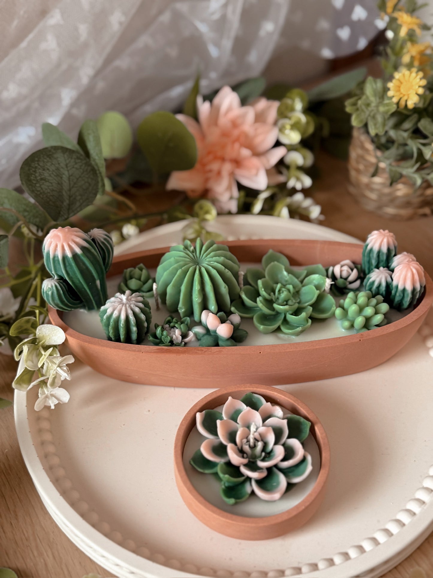 Bougie Centre de table terrarium parfum soleil envoûtant