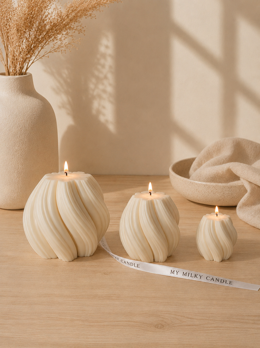 Bougie Flamenco crème taille au choix